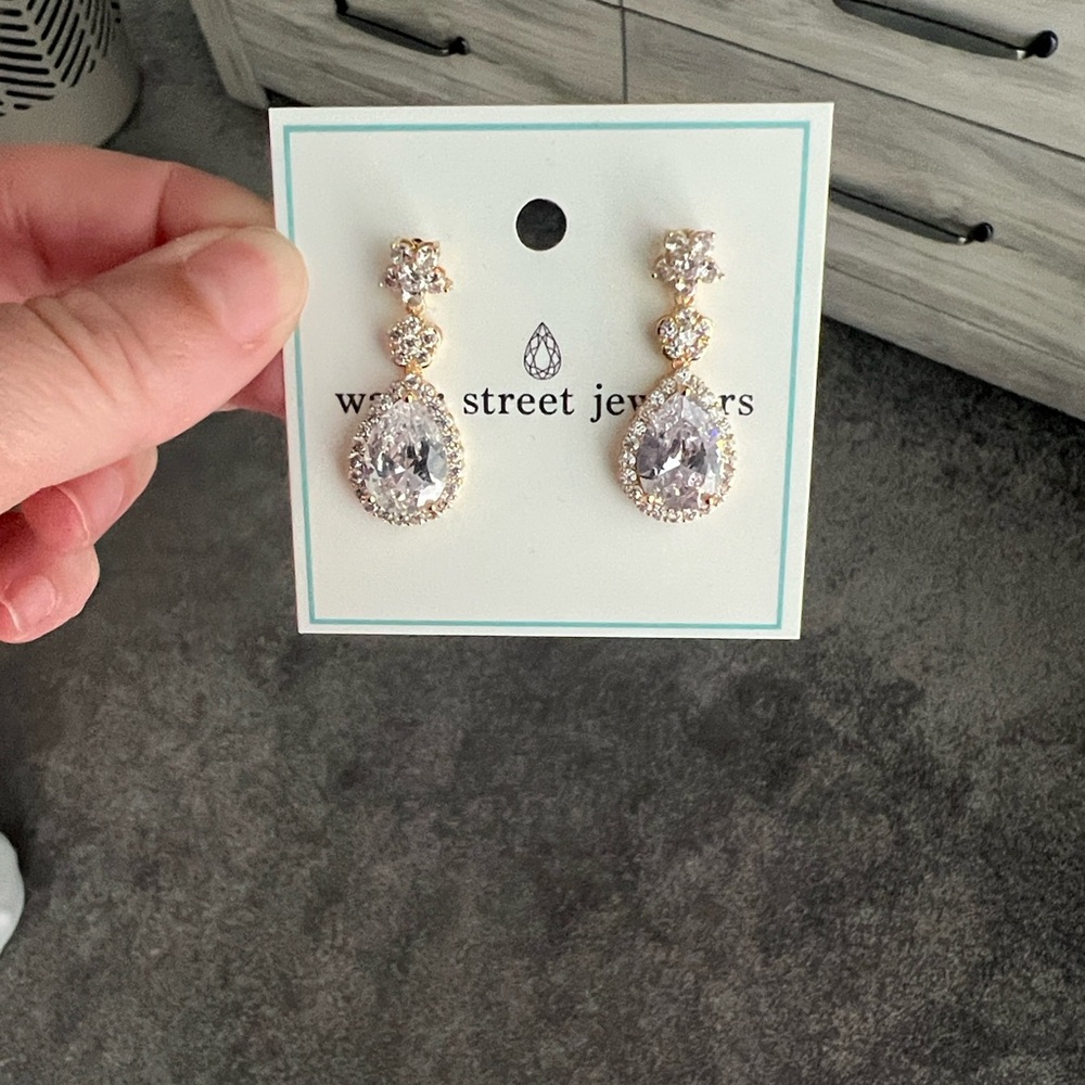 Gold and Silver Drop Earrings